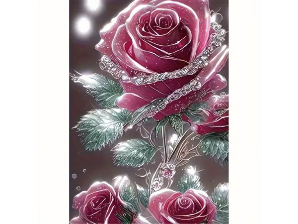 nr 13 Diamond Painting rozen 50x40cm (vierkant)