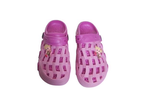 Crocs verticaal pink fuchsia met meisje 34