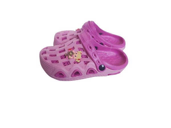 Crocs verticaal pink fuchsia met meisje 34