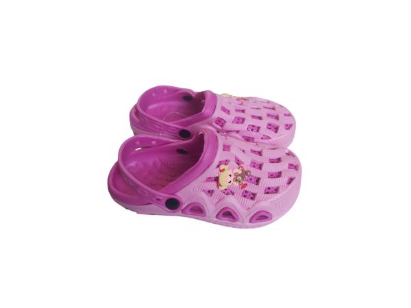 Crocs verticaal pink fuchsia met meisje 34