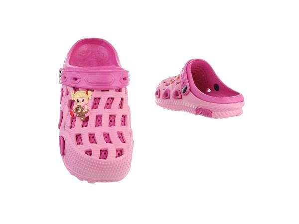 Crocs verticaal pink fuchsia met meisje 34