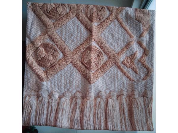 4x kussenhoezen macrame opdruk grijs bruin 45x45cm