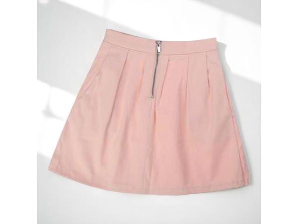 Meisjes plooi rok lichtroze 164