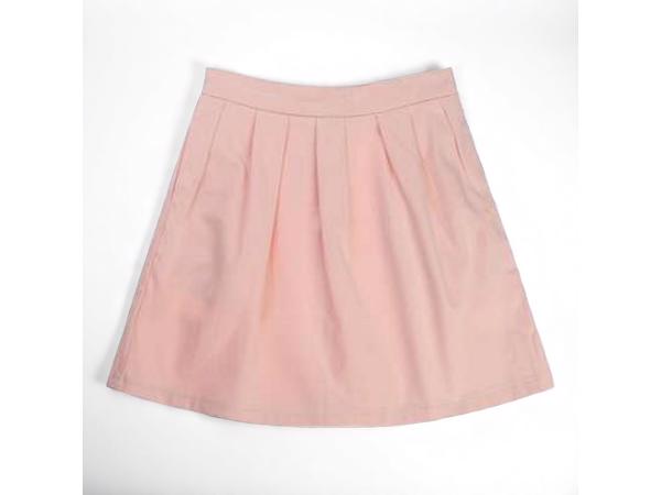 Meisjes plooi rok lichtroze 164