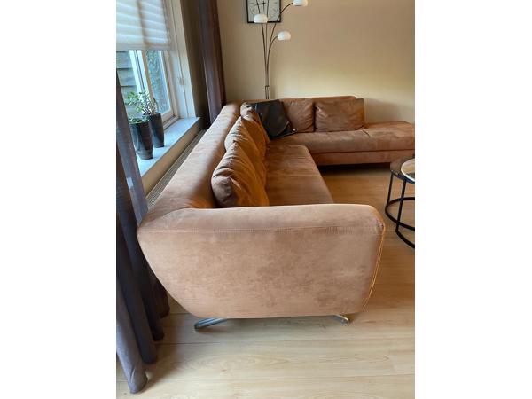 Mooie hoekbank, stof, Alcantara