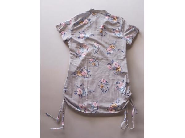 Metrofive bloemen tuniek shirt grijs S/36