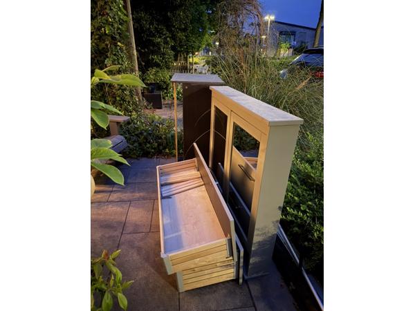 Badkamer meubel en spiegelkast 100cm grijs