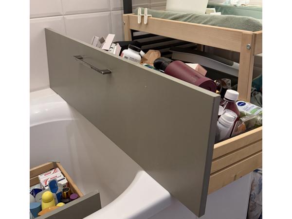 Badkamer meubel en spiegelkast 100cm grijs