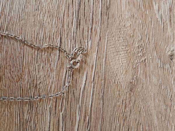 Prachtige verzilverde ketting met kristallen hanger sluiting