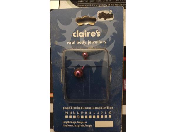 Claire's real body jewellery