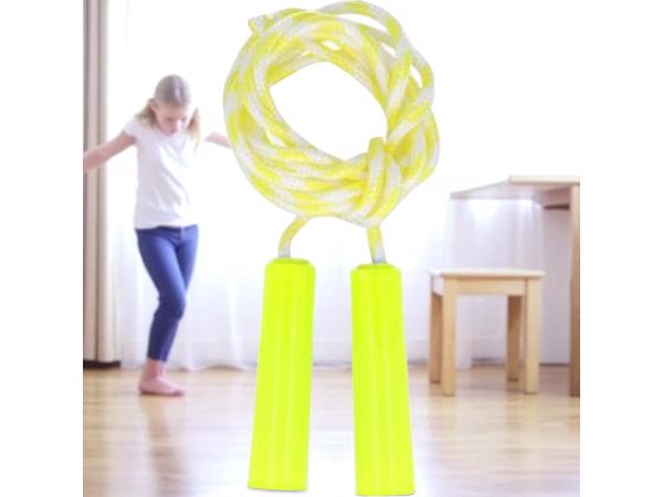 Fun toys springtouw geel lengte 2.20M