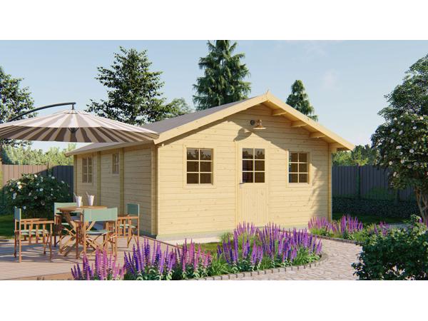 Blokhut - Tuinhuis Cadiz | 44 mm | onbehandeld