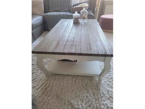 Salontafel hout/wit