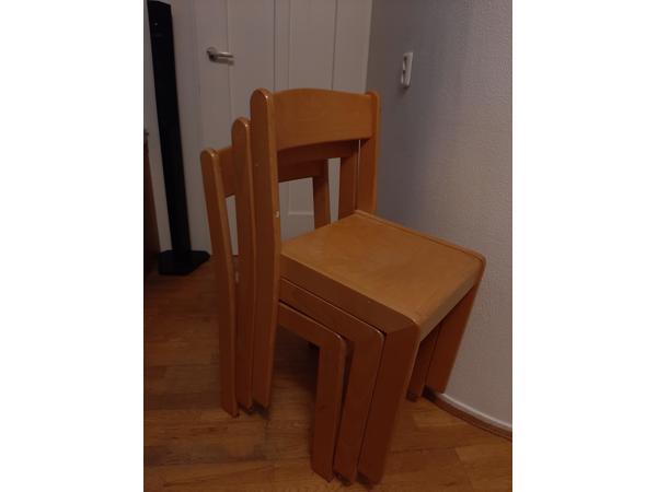 6 beukenhout stoelen GRATIS