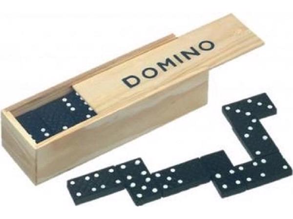 Klassieke Domino spel in houten doos bordspel