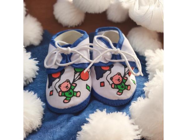 Junior Joy Babyschoenen donker blauw beertje