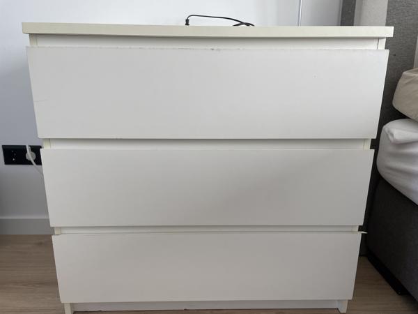 Ikea malm ladekast wit