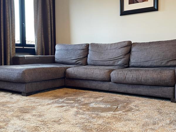 Natuzzi zitbank met chaise longe
