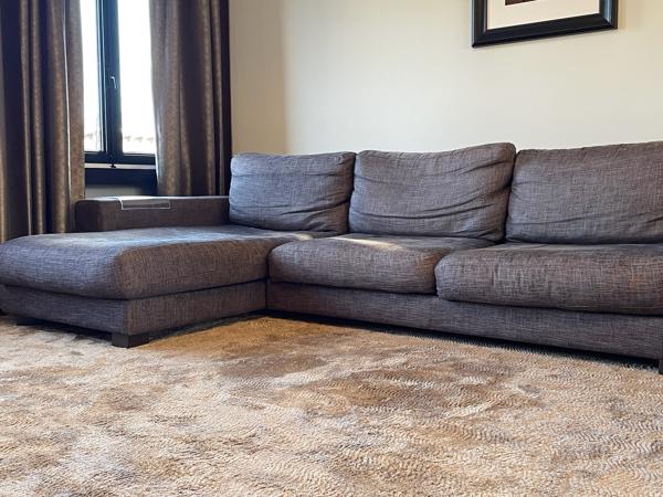Natuzzi zitbank met chaise longe