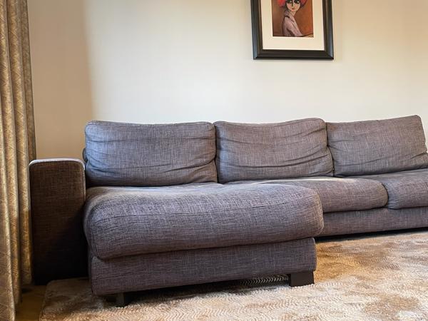Natuzzi zitbank met chaise longe