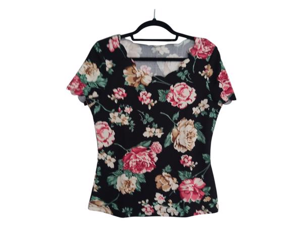 Stretchy shirt bloemenprint S