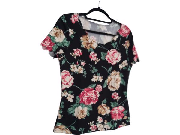 Stretchy shirt bloemenprint S