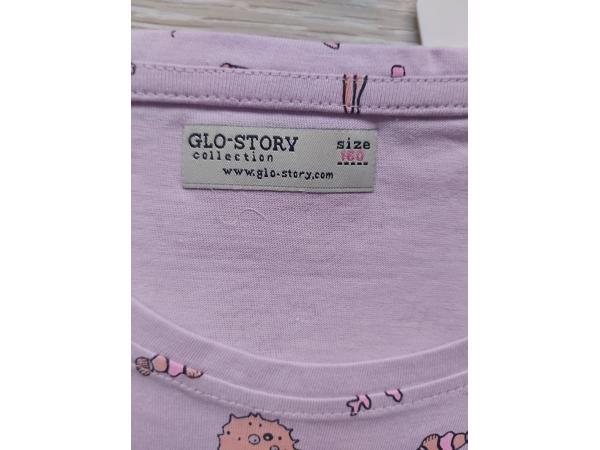 Glo-Story t-shirt zee schelpen lila paars 158