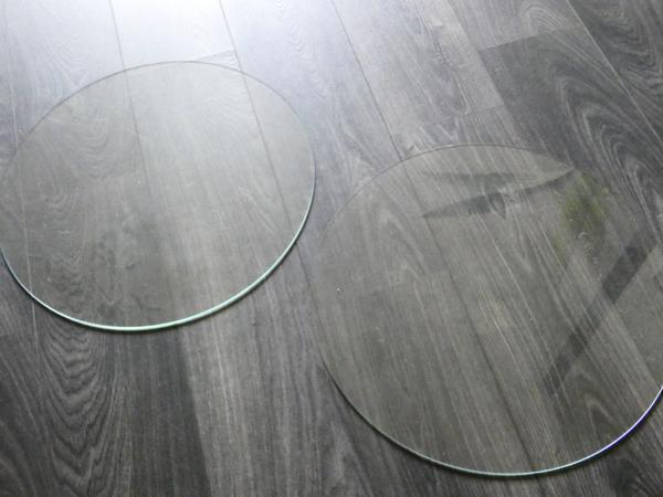 Geslepen ronde glasplaten 50 cm doorsnee