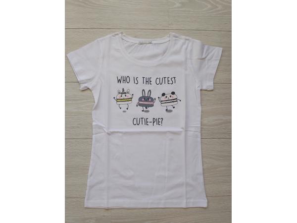 Glo-Story t-shirt who is the cutest pie wit S