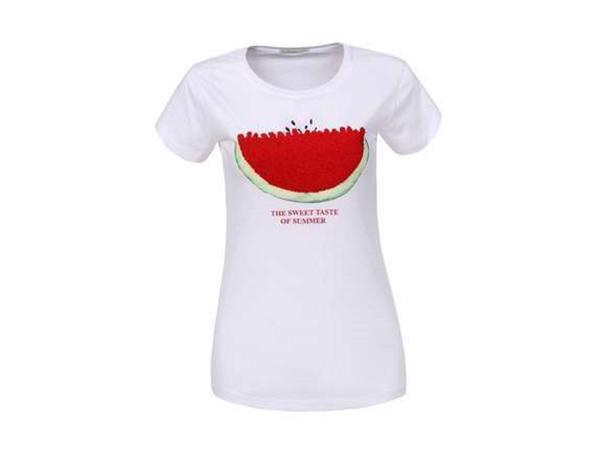 Glo-story t-shirt wit watermeloen S