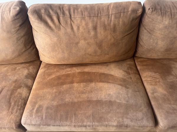 Bank drie zits - cognac kleur