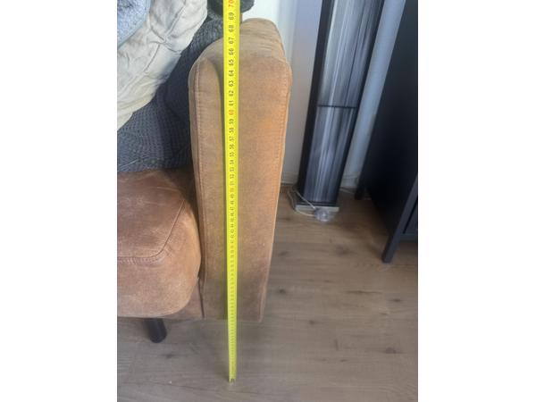 Bank drie zits - cognac kleur