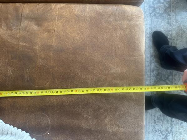 Bank drie zits - cognac kleur