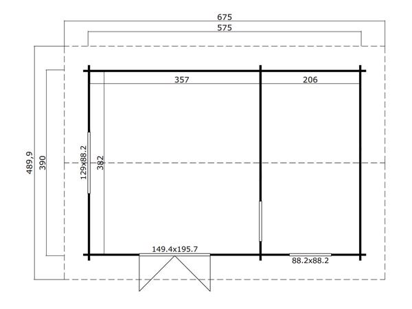 Blokhut Caroline 575x390 Onbehandeld vuren