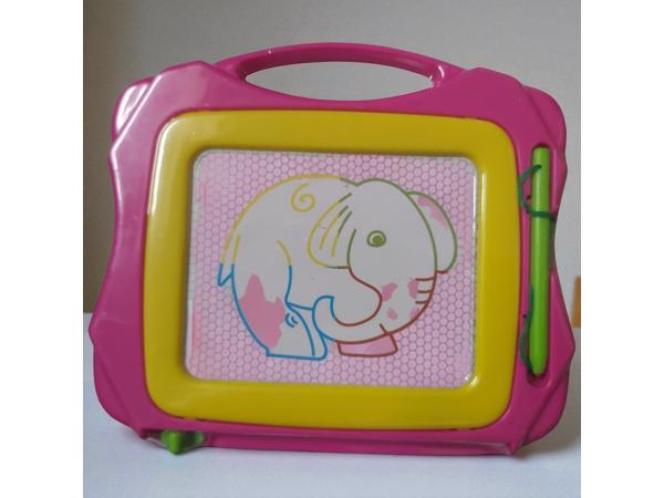 Magnetich teken bord roze geel klein formaat
