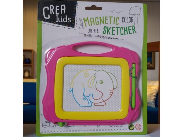 Magnetich teken bord roze geel klein formaat