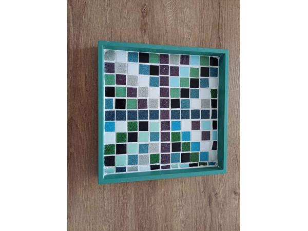 Mozaik dienblad maat 25×25 cm