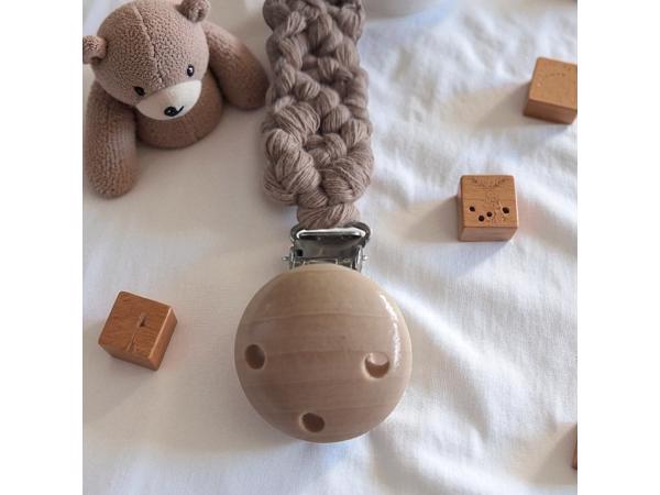 Speenkoord macrame beige bruin