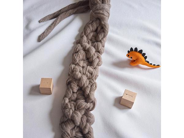 Speenkoord macrame beige bruin