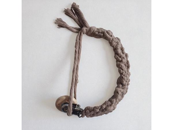 Speenkoord macrame beige bruin