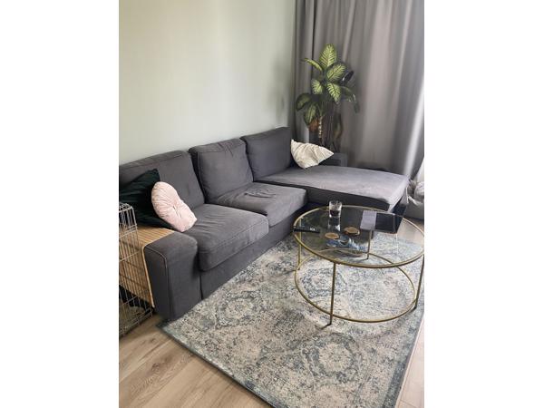 Ikea kivik grijs chaise longue hoekbank
