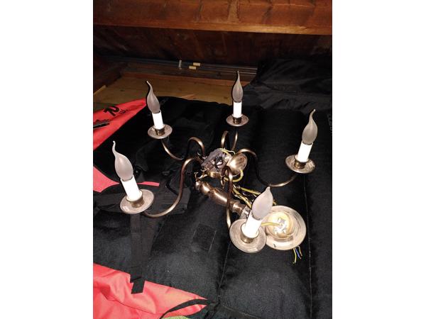Kroonluchter, plafondlamp incl 5 lampjes