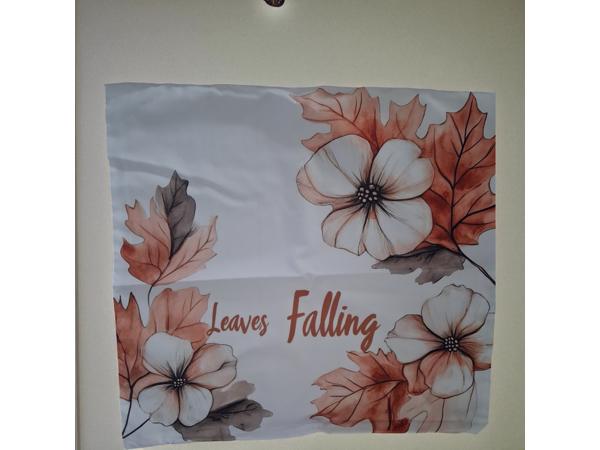 Set van 4 kussenhoezen pompoen bruin oranje 45x45cm