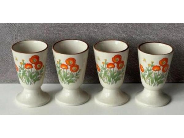 Vintage Wildflowers koffie bekers voet.