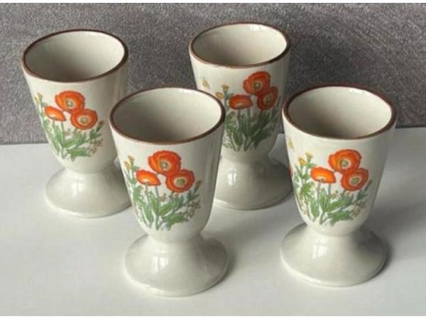 Vintage Wildflowers koffie bekers voet.