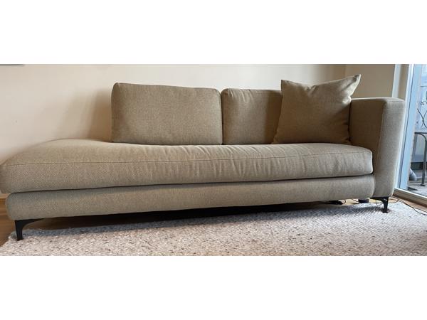 3p groene zitbank met open einde