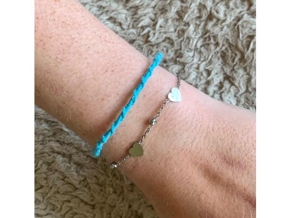 Twisted armband, Licht Blauw