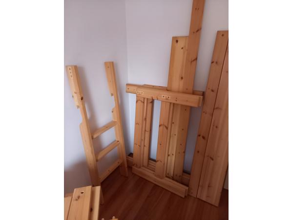 Lifetime bed 90x200cm inclusief halve en hele hoogslaper