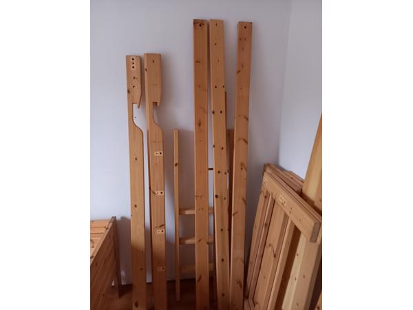 Lifetime bed 90x200cm inclusief halve en hele hoogslaper