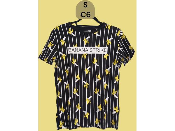 Glo-story t-shirt zwart banana strike S